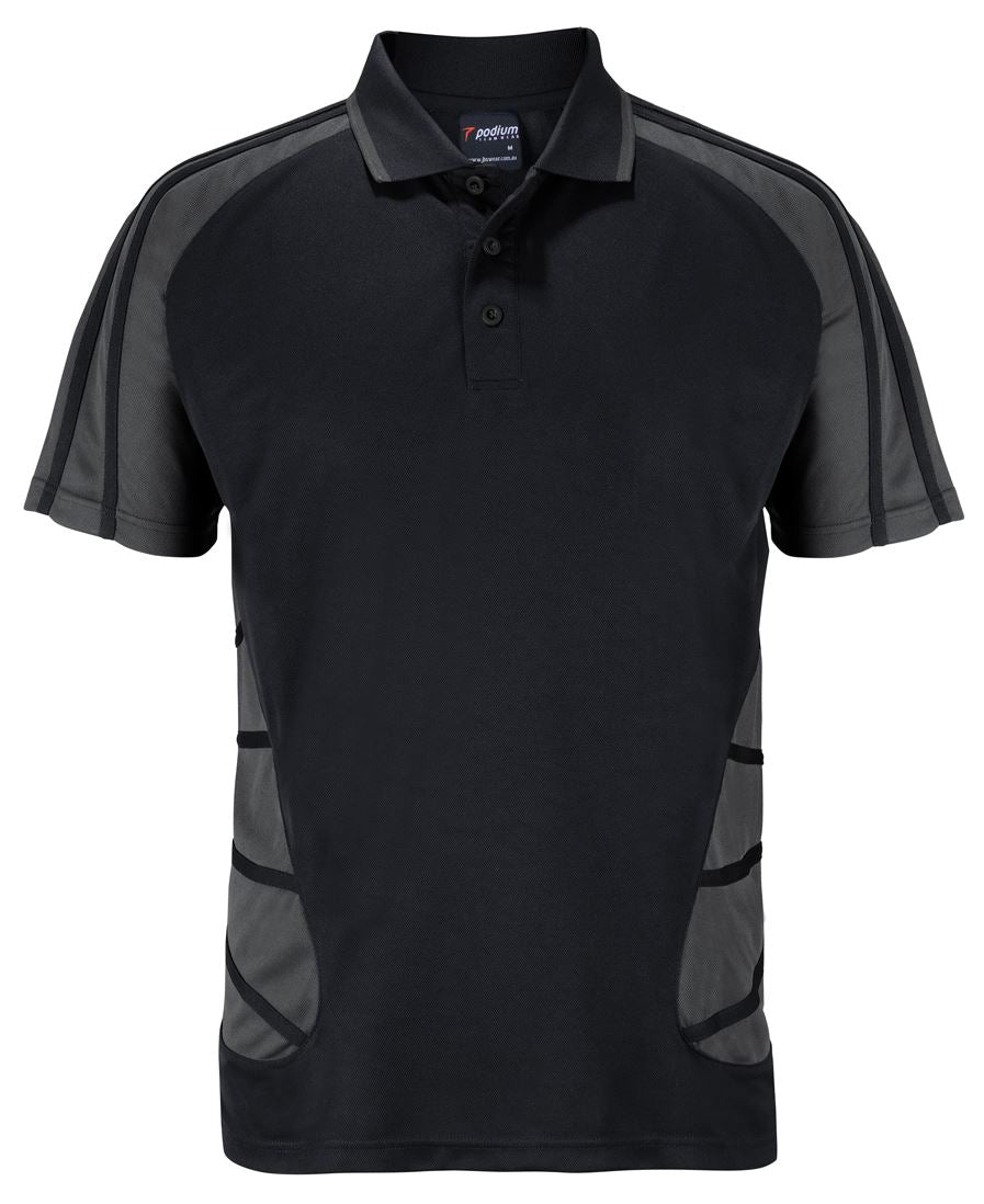 PODIUM ARACHNID POLO - Black/Gunmetal