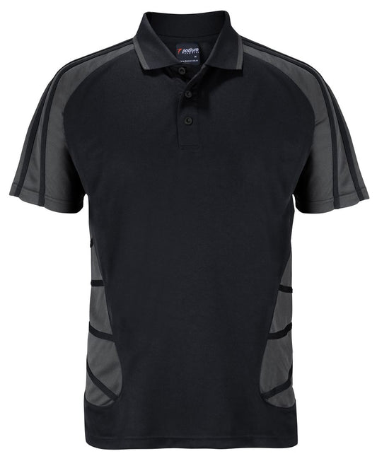 PODIUM ARACHNID POLO - Black/Gunmetal