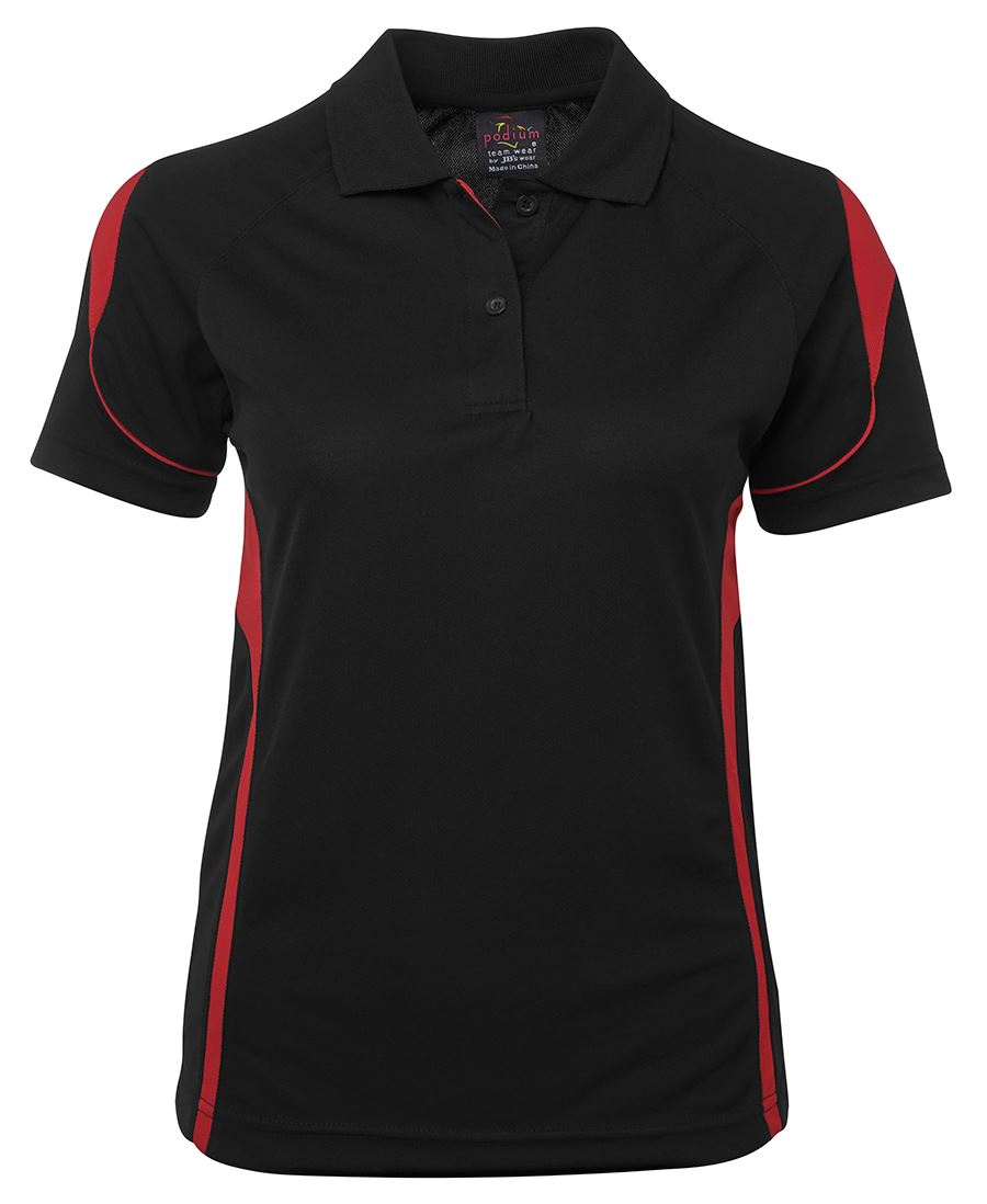 PDM LADIES BELL POLO - Black/Red