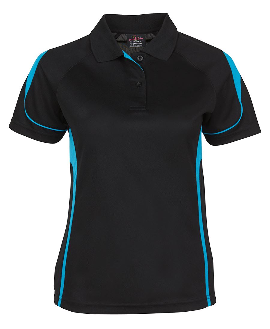PDM LADIES BELL POLO - Black/Aqua