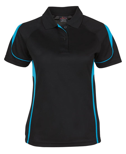 PDM LADIES BELL POLO - Black/Aqua