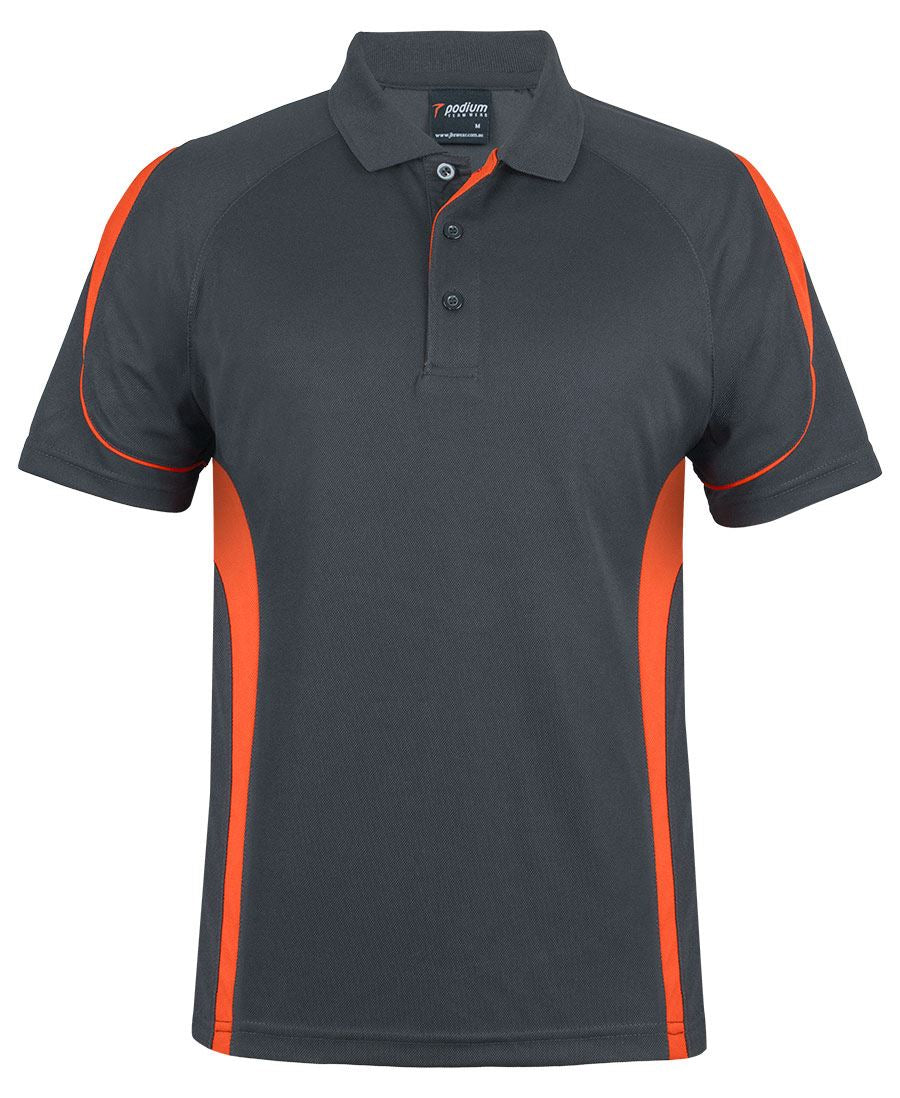 PDM BELL POLO - Charcoal/Orange