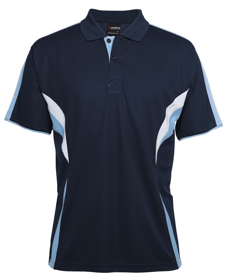 PODIUM COOL POLO - Navy/Light Blue/White