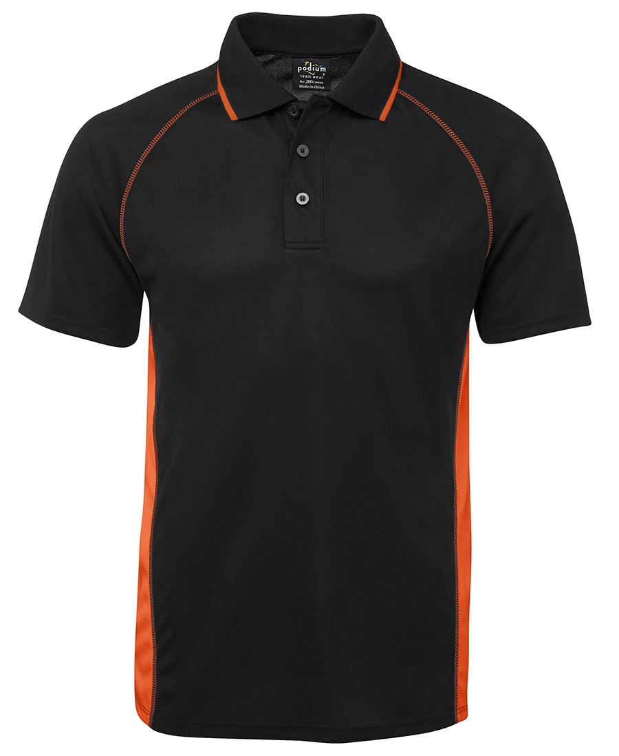PDM COVER POLO - Black/Orange