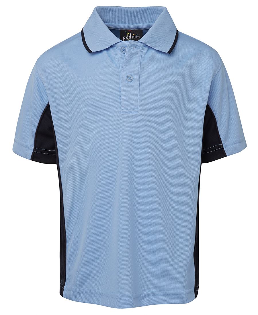 PODIUM KIDS C/TRAST POLO - Light Blue/Navy