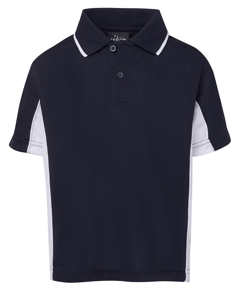 PODIUM KIDS C/TRAST POLO - Navy/White