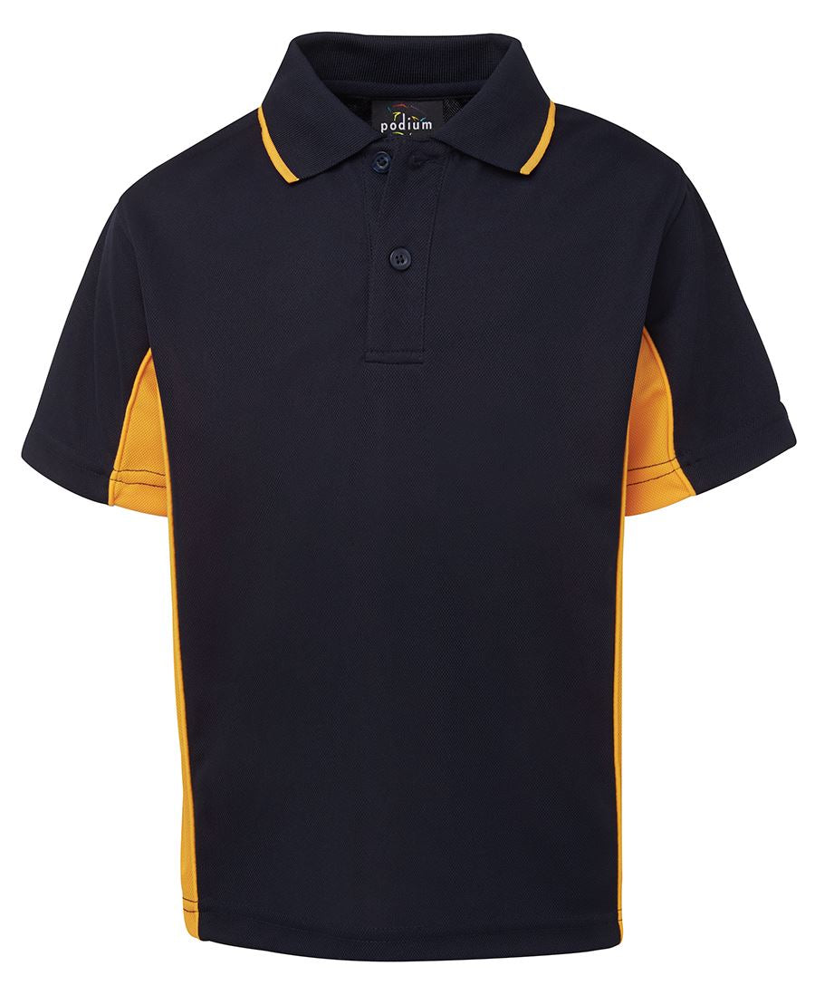 PODIUM KIDS C/TRAST POLO - Navy/Gold