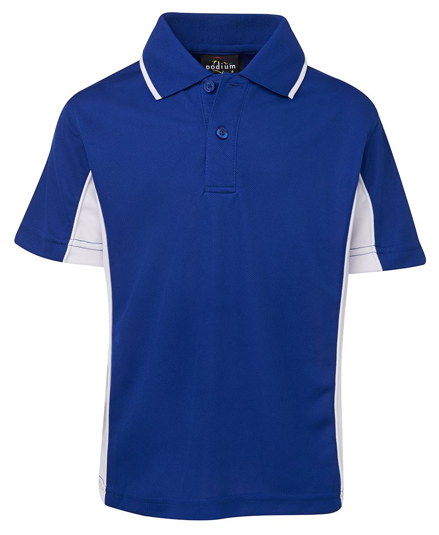 PODIUM KIDS C/TRAST POLO - Royal/White