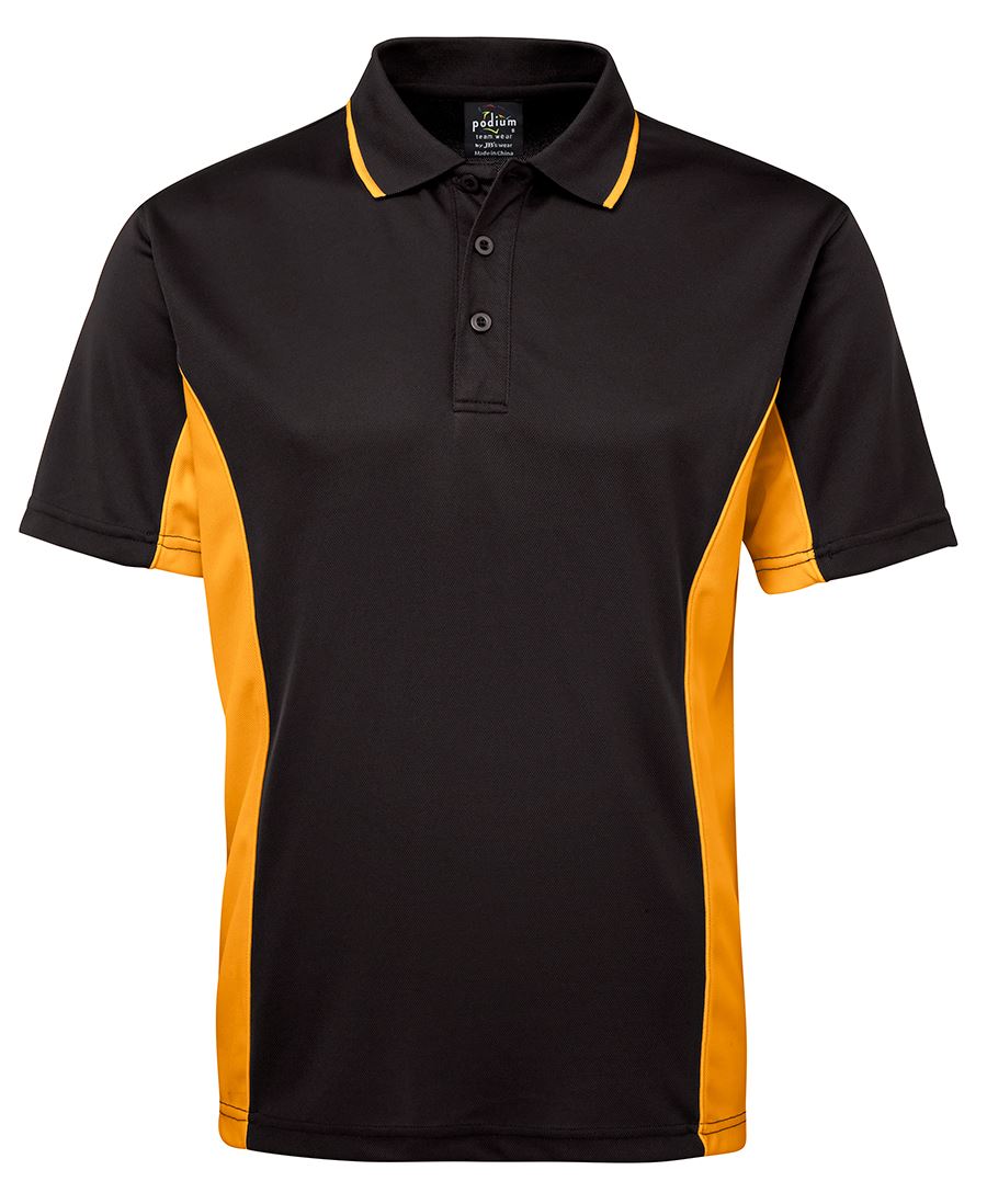 PODIUM C/TRAST POLO - Black/Gold