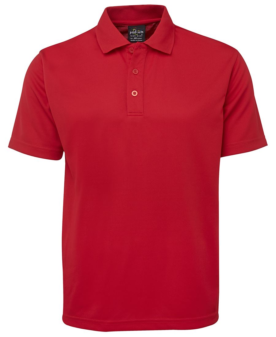 PODIUM S/S POLY POLO - Red