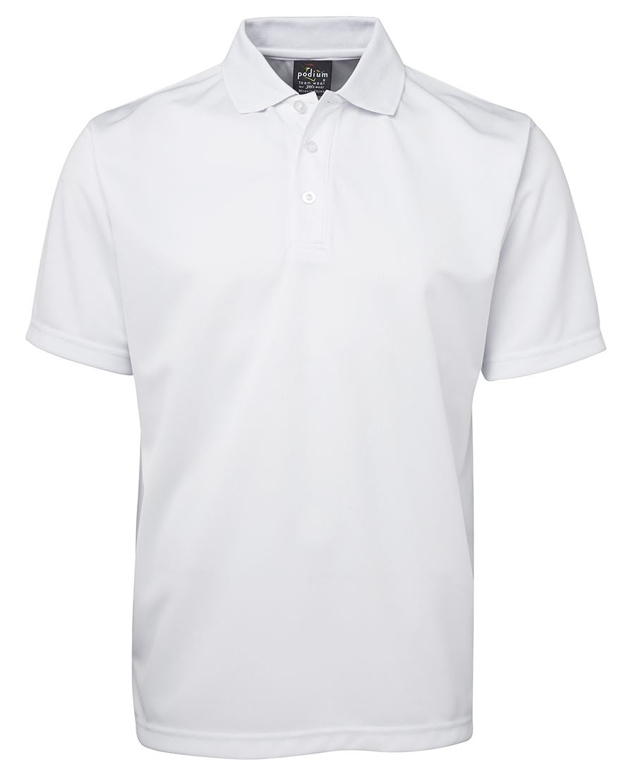 PODIUM S/S POLY POLO - White