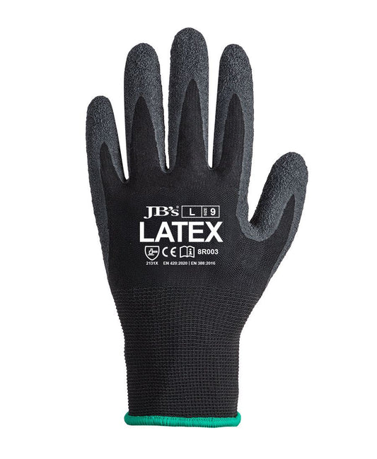 JB's BLACK LATEX GLOVE (12 PK) - Black