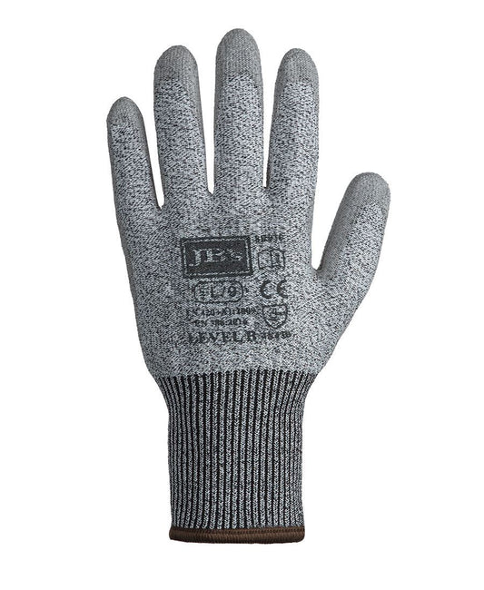 JB's PU BREATHABLE CUT RESIST LEVEL B GLOVE (12 PK) - Grey