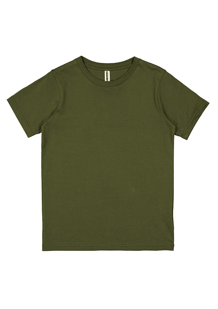 Basis Kids Short Sleeve Tee - Army (back)