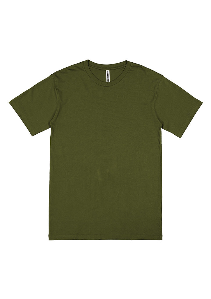 Basis Mens Short Sleeve Tee - Army (back)