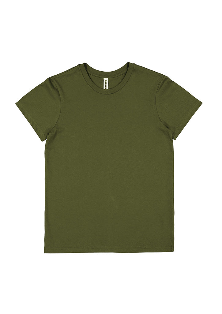 Basis Womens Short Sleeve Tee - Army (back)