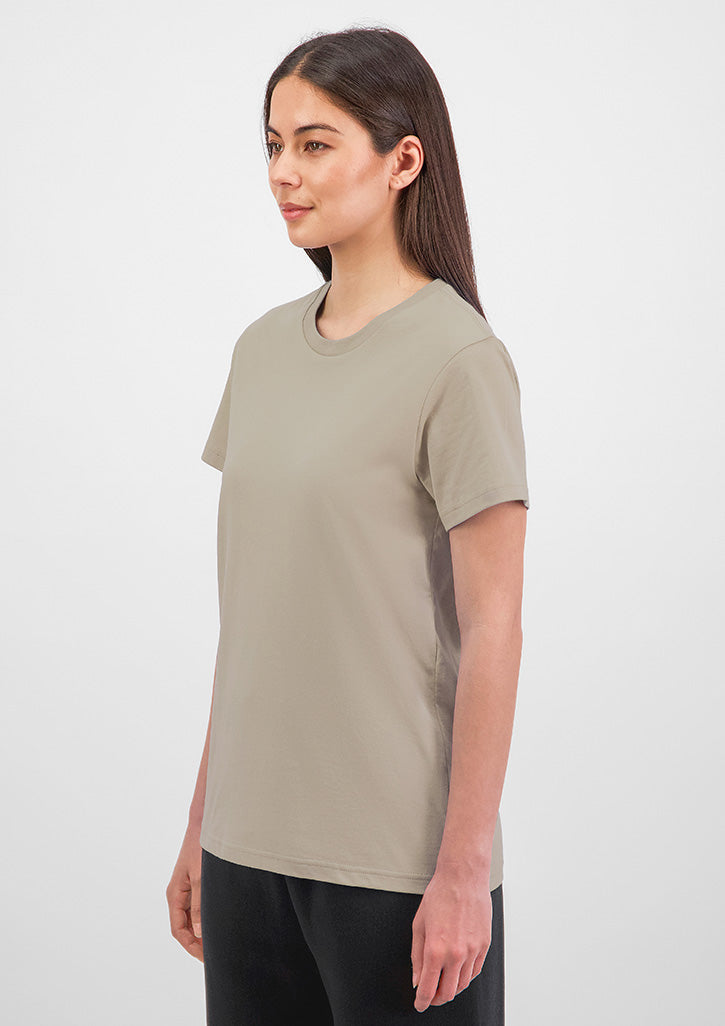Basis Womens Short Sleeve Tee - Biscuit (back)