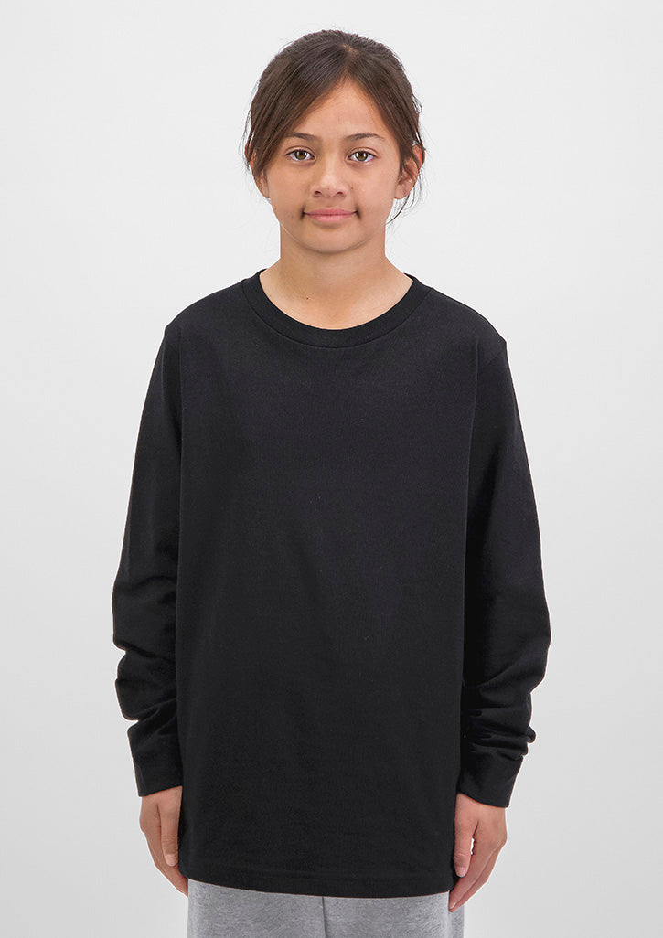 Basis Kids Long Sleeve Tee - Black