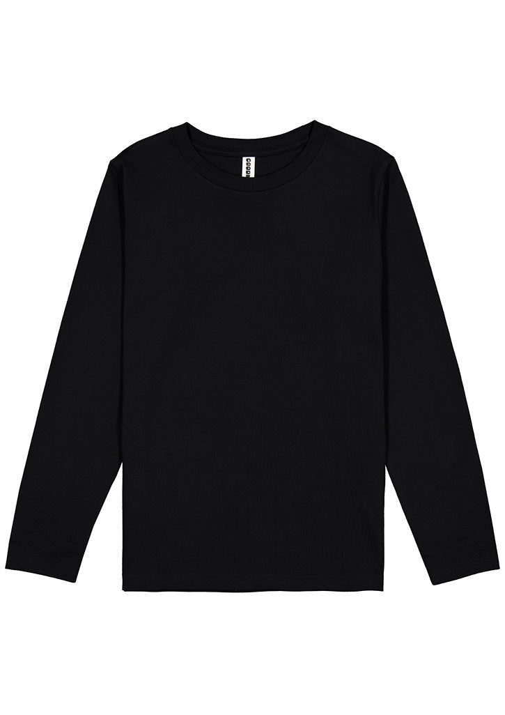 Basis Kids Long Sleeve Tee - Black (back)