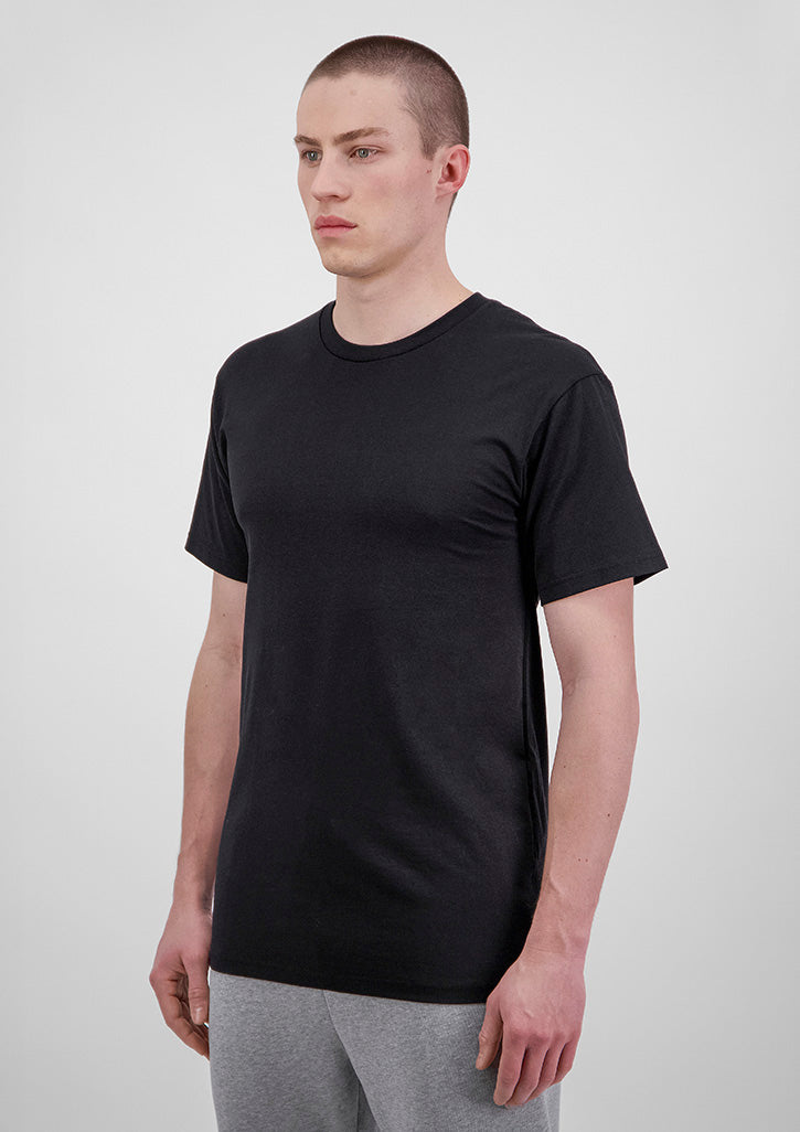 Basis Mens Short Sleeve Tee - Black (back)