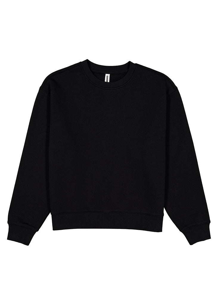 Everyday Womens Crew Sweatshirt - Black (back)