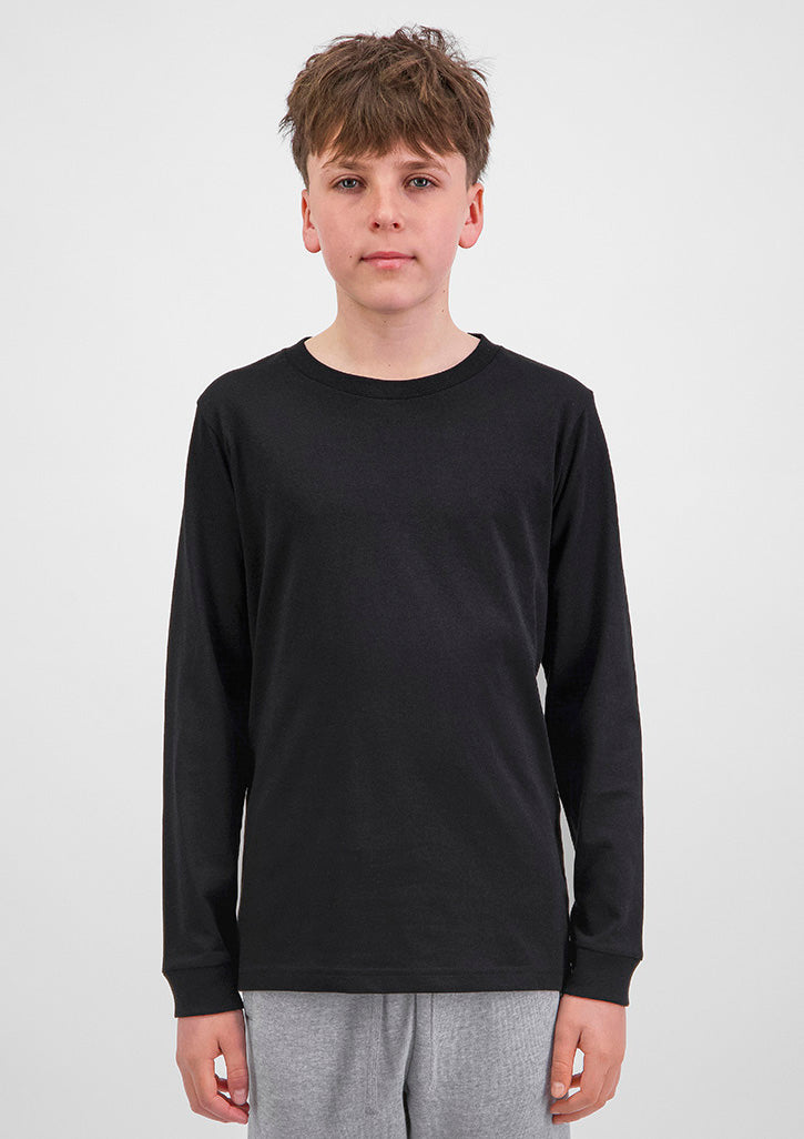 Basis Youth Long Sleeve Tee - Black
