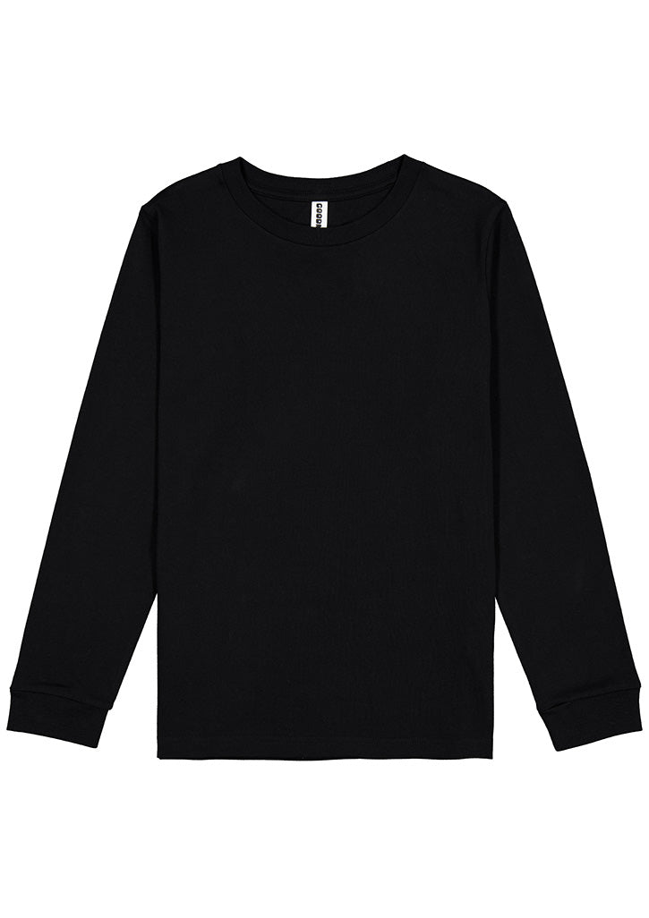 Basis Youth Long Sleeve Tee - Black (back)