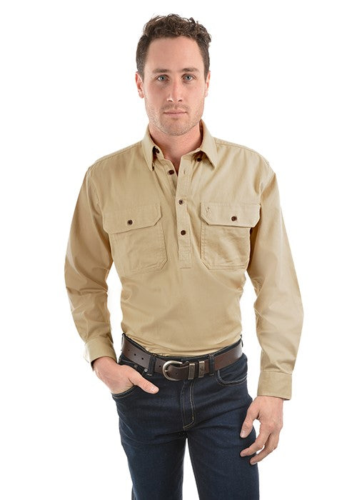 Thomas Cook HEAVY DRILL SHIRT HALF PLACKET TCP1120163