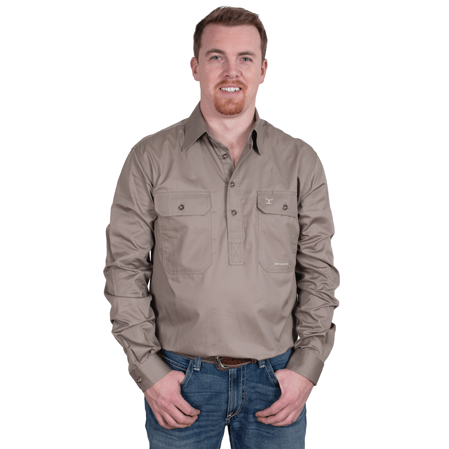 Men's - Cameron - 1/2 Button - Brown