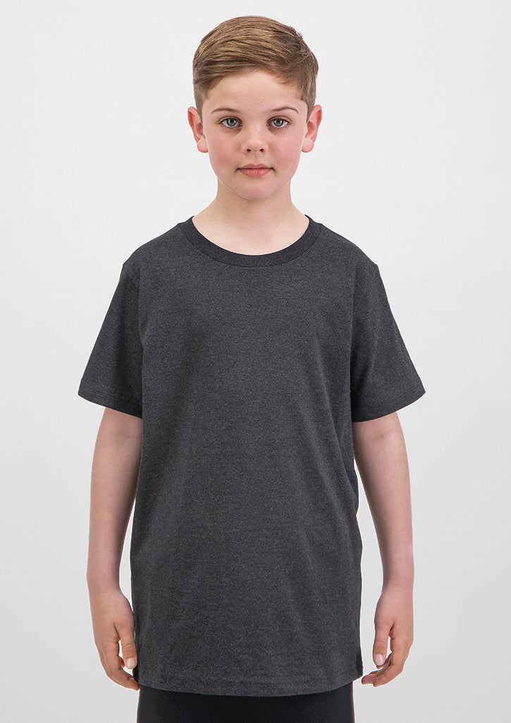 Basis Kids Short Sleeve Tee - Charcoal Marle