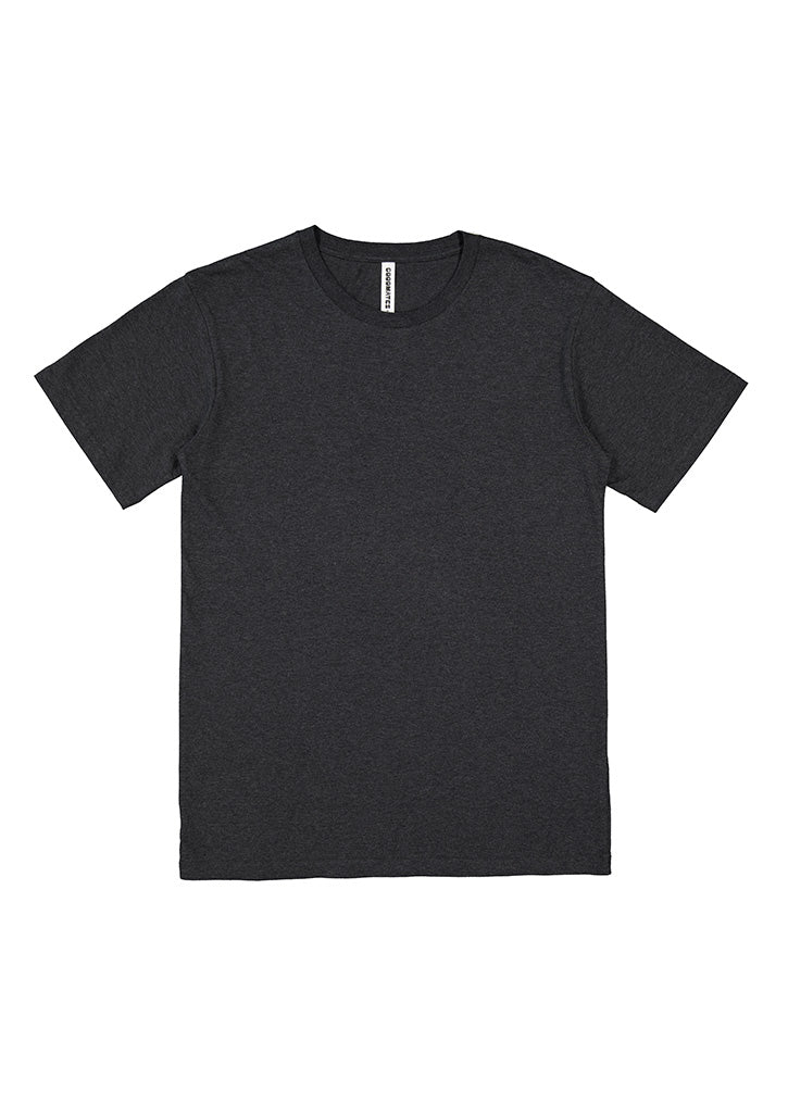 Basis Mens Short Sleeve Tee - Charcoal Marle (back)