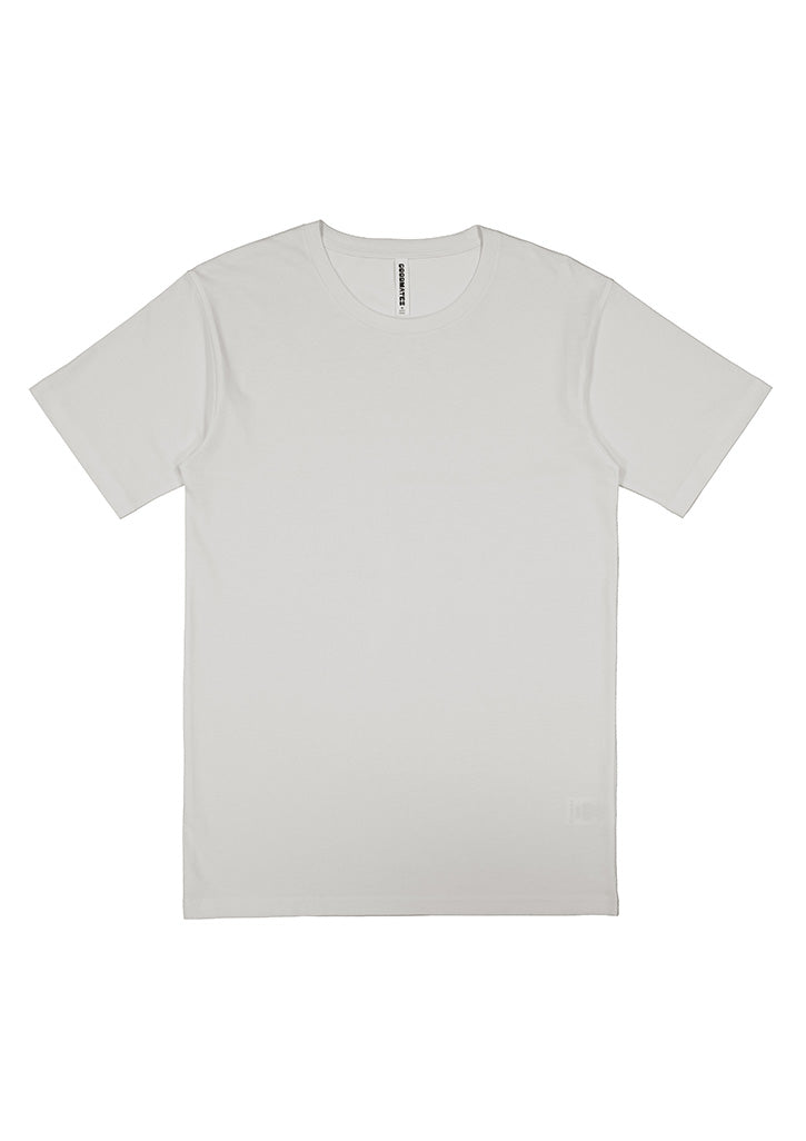 Basis Mens Short Sleeve Tee - Ecru (back)