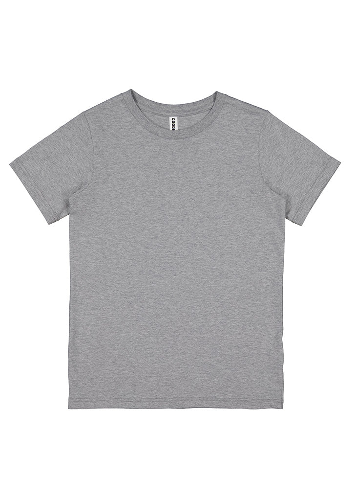 Basis Kids Short Sleeve Tee - Grey Marle (back)