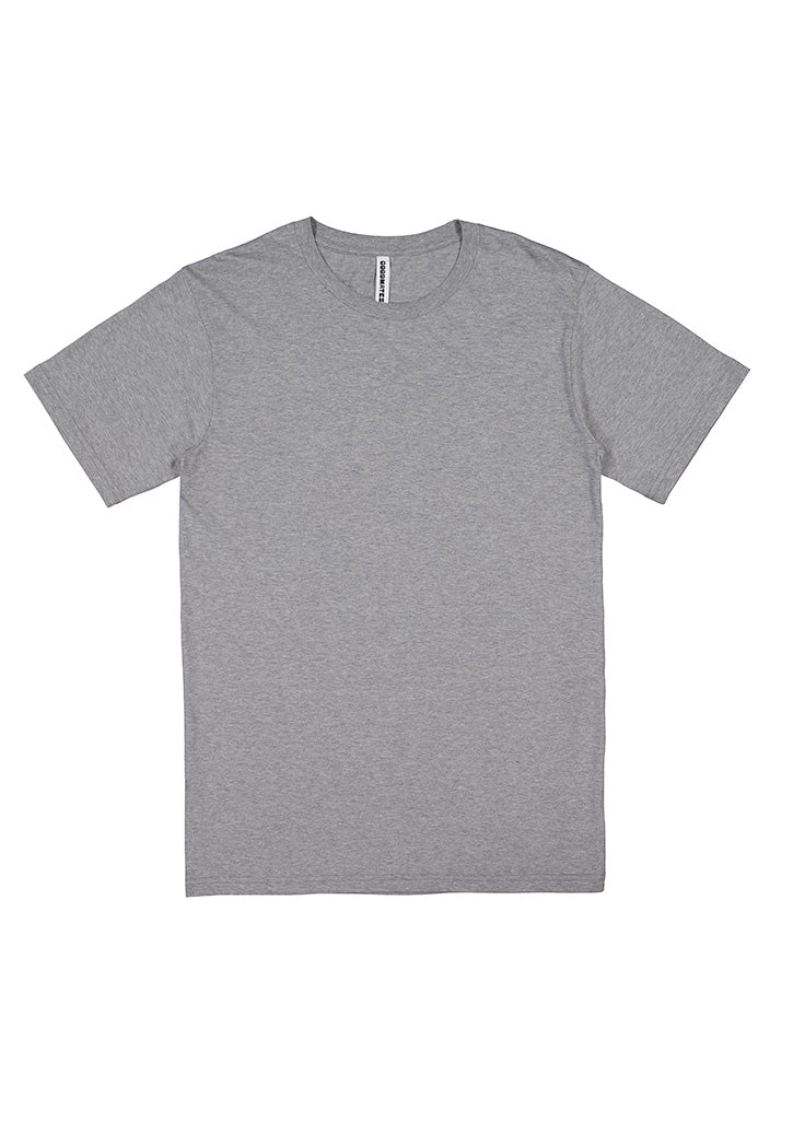 Basis Mens Short Sleeve Tee - Grey Marle (back)