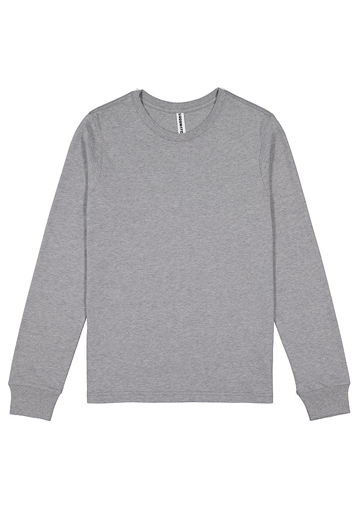 Basis Womens Long Sleeve Tee - Grey Marle (back)