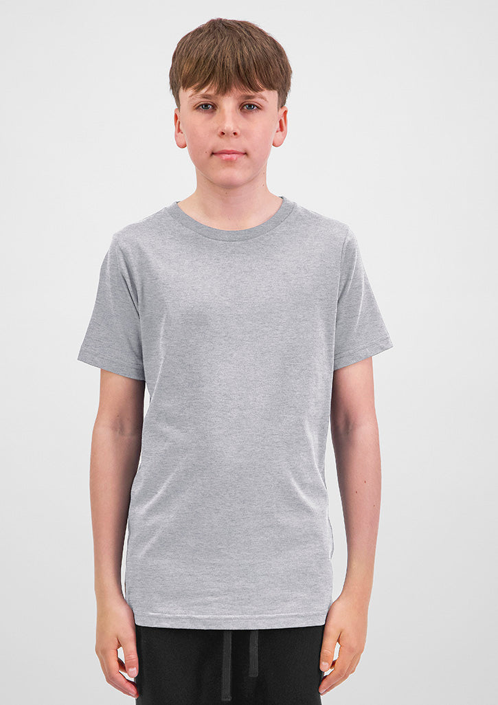 Basis Youth Short Sleeve Tee - Grey Marle