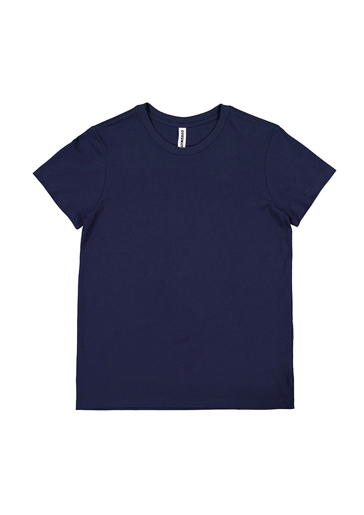 Basis Womens Short Sleeve Tee - Ink (back)