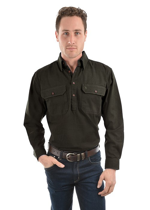 Thomas Cook HEAVY DRILL SHIRT HALF PLACKET TCP1120163