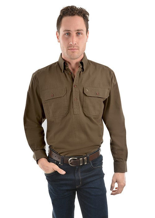 Thomas Cook HEAVY DRILL SHIRT HALF PLACKET TCP1120163