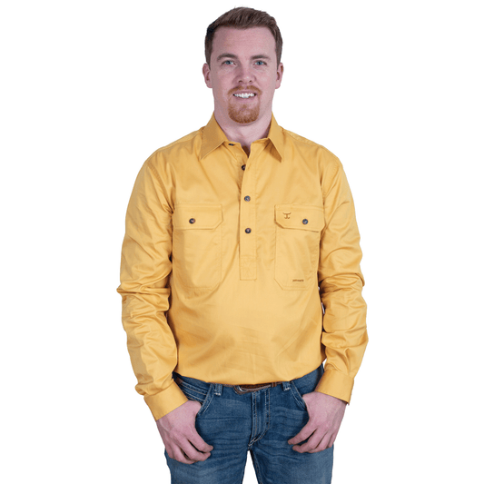 Men's - Cameron - 1/2 Button - Mustard