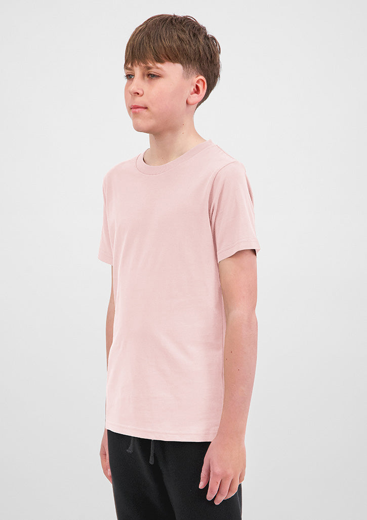 Basis Youth Short Sleeve Tee - Pink (back)