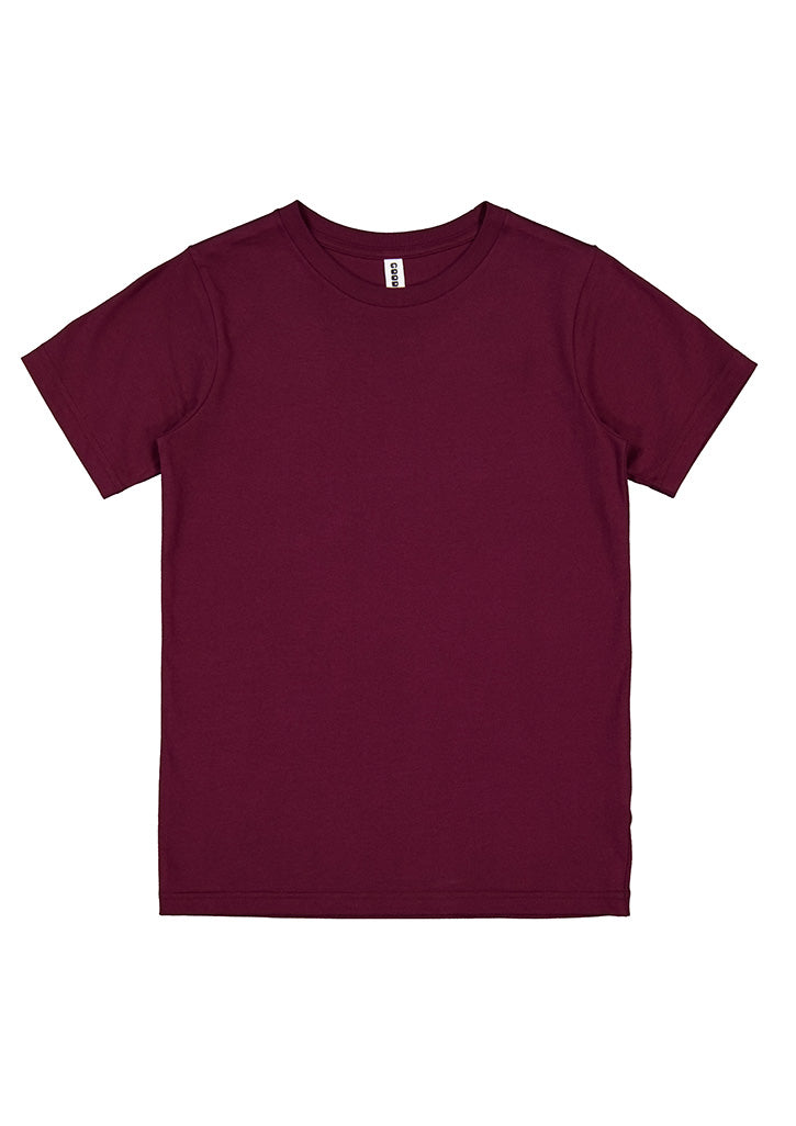 Basis Kids Short Sleeve Tee - Plum (back)