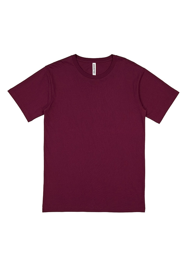 Basis Mens Short Sleeve Tee - Plum (back)