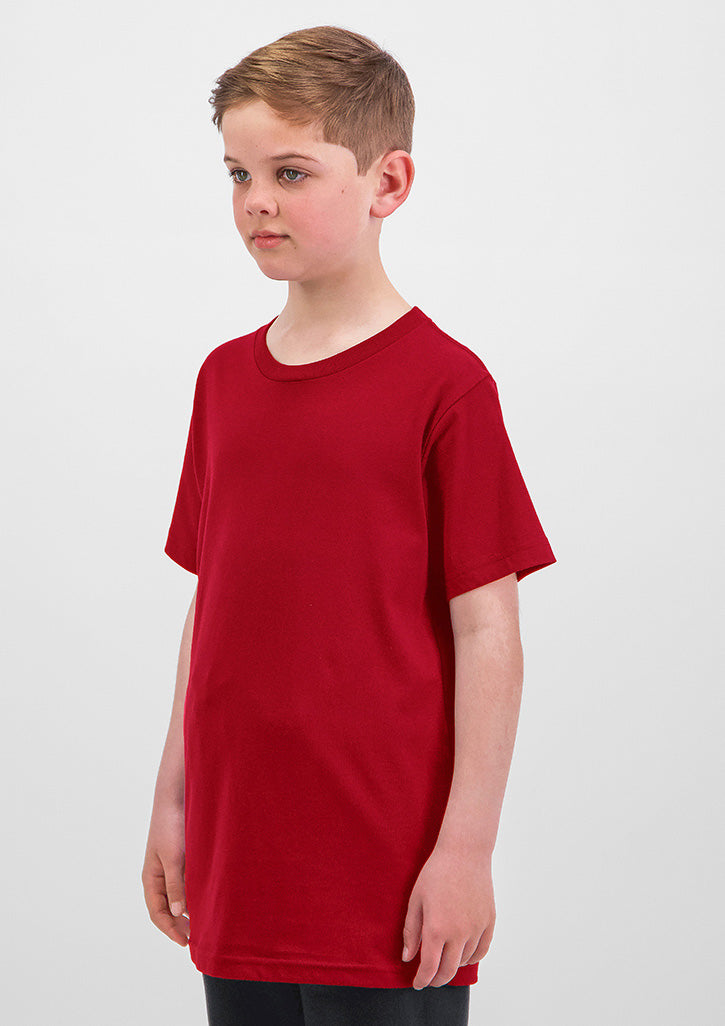 Basis Kids Short Sleeve Tee - Red (back)