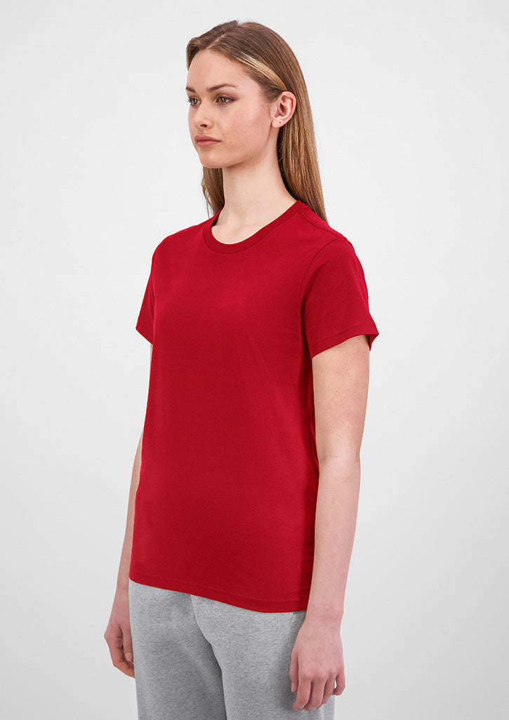Basis Womens Short Sleeve Tee - Red (back)