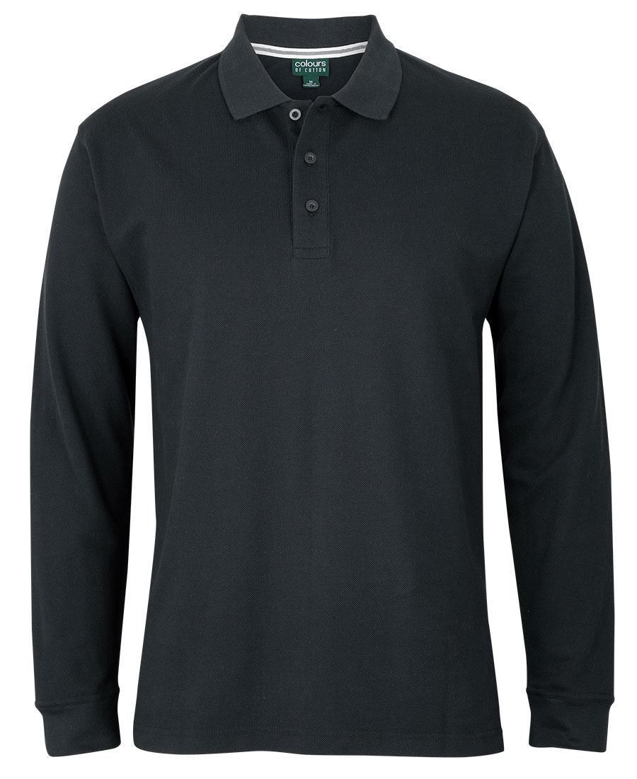 C of C L/S PIQUE POLO - Black