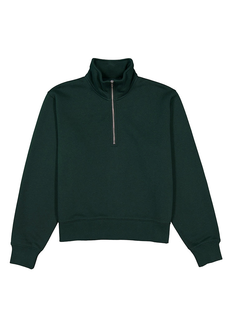 Everyday Womens 1/4 Zip - Scarab Green (back)