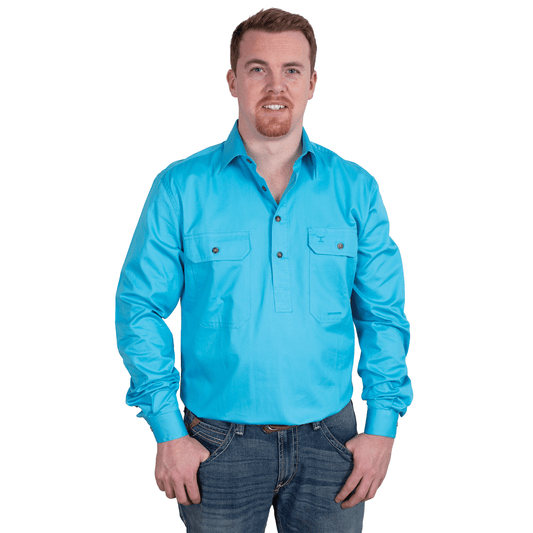Men's - Cameron - 1/2 Button - Sky