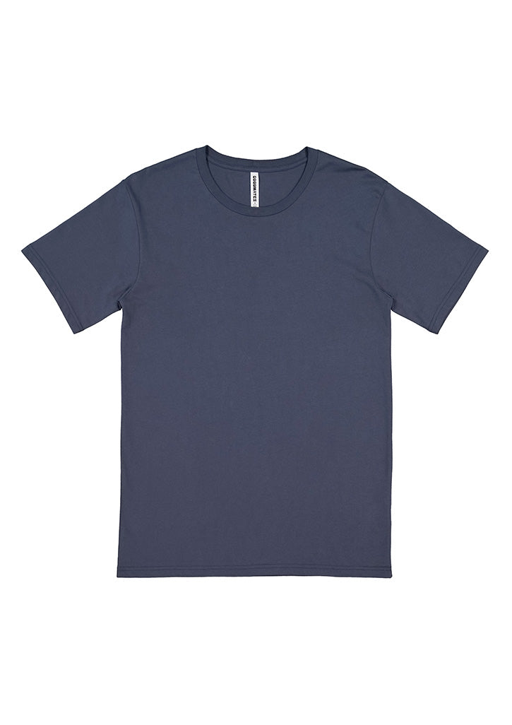 Basis Mens Short Sleeve Tee - Steel Blue (back)