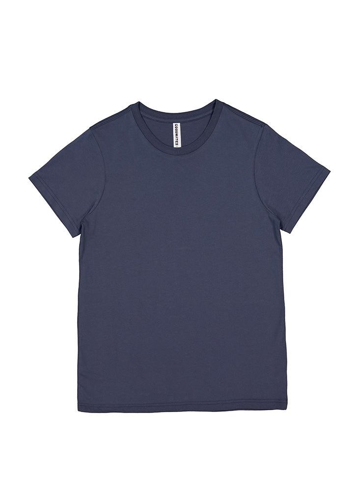 Basis Womens Short Sleeve Tee - Steel Blue (back)